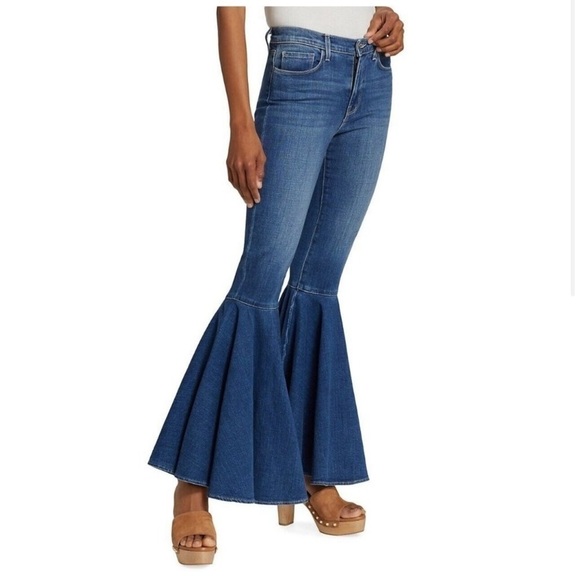 L'AGENCE Sevyn High-Rise Super Flared Black Jeans NWT - Picture 11 of 15